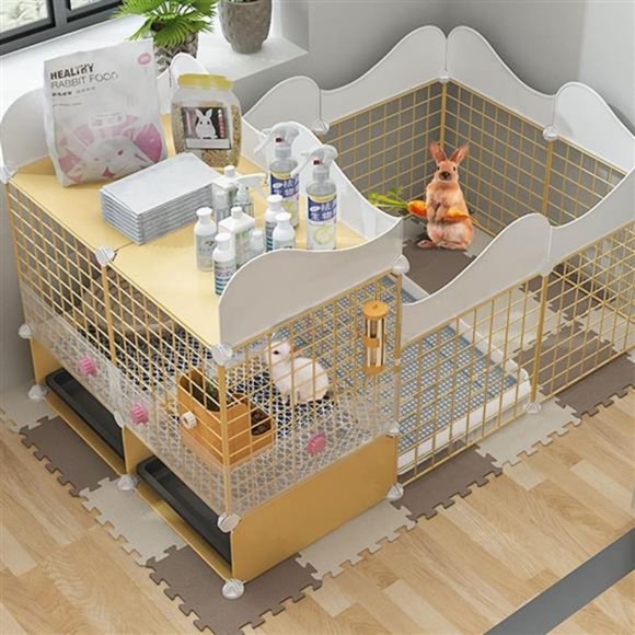 Guinea Pig Litter Pan Bed Cage Guinea Pig Toilet Small Animal Bed Cage New - Picture 5 of 8